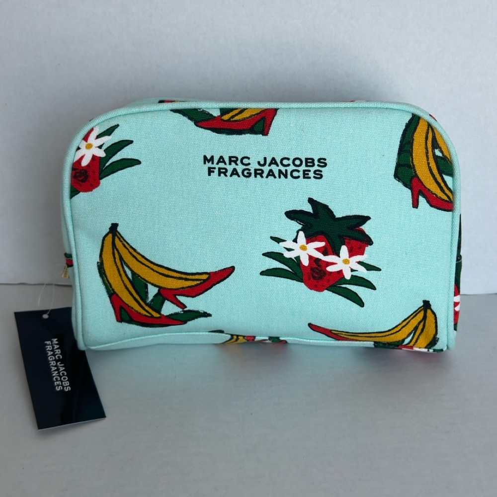Marc Jacobs Pouch Cosmetic Case Beauty Organizer Hawaiian Print Tropical Bag NWT